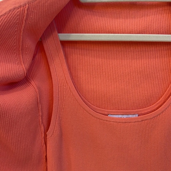 INTERMIX MIDI RIBBED DRESS WITH RIBBED CARDIGAN SET - Picture 3 of 5